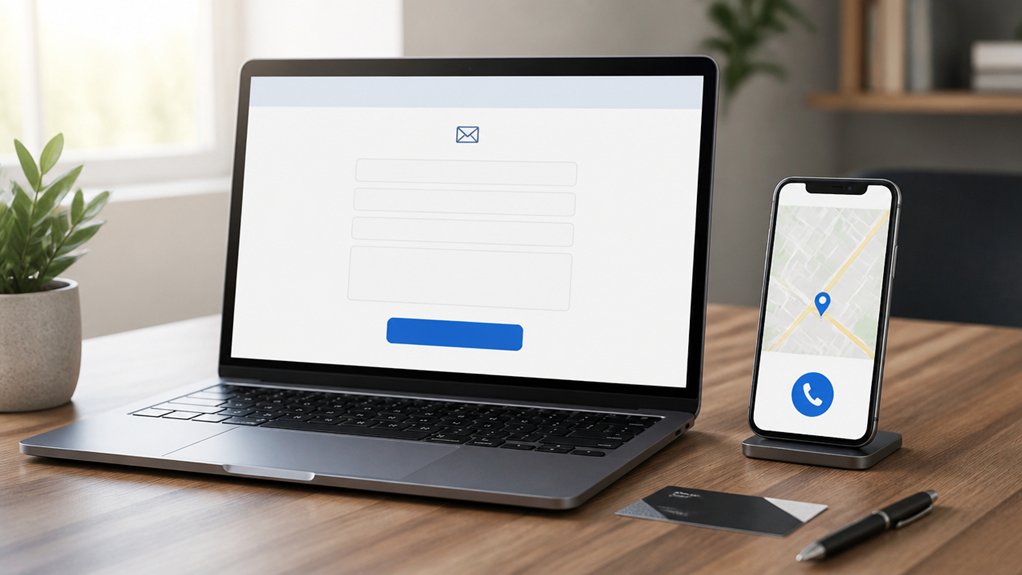 fast simple contact page